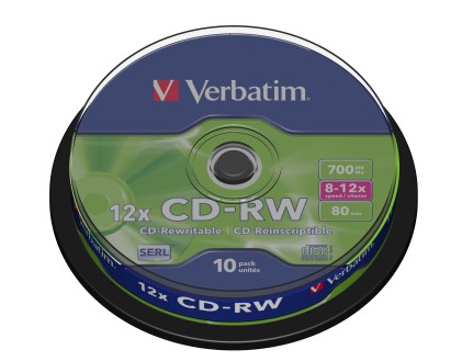 Verbatim CD-RW 12x 700 MB 10 pz