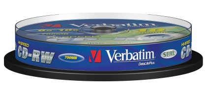 Verbatim CD-RW 12x 700 MB 10 pz