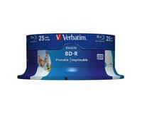 VERBATIM 25x BD-R 25GB Single Layer Datalife HTL 6x Wide printable no ID