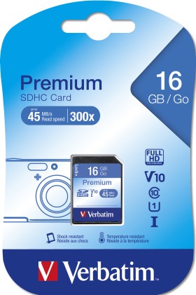 Verbatim Sdhc/Hx 16Gb Classe 10 Premium