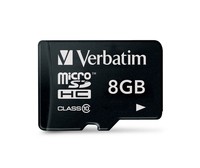 SD MicroSD Card 8GB Verbatim SDHC class 10