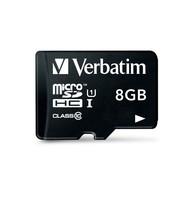 SD MicroSD Card 8GB Verbatim SDHC class 10 Adapter