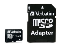 Verbatim Micro Sdhc 16Gb Classe 10 + Adattatore