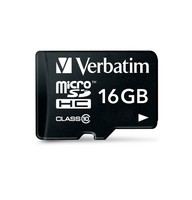 Verbatim Micro Sdhc 16Gb Classe 10 + Adattatore