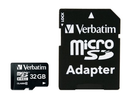 Verbatim Micro Sdhc 32Gb Classe 10 + Adattatore