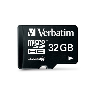 Verbatim Micro Sdhc 32Gb Classe 10 + Adattatore