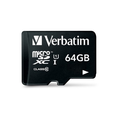 Verbatim Micro Sdxc Card 64Gb Class 10 Inc Adapter