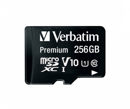Verbatim Micro Sdxc Premium 256Gb Class 10 Inc Adapter