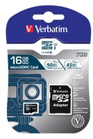 Micro SDHC Card Pro UHS-I 16GB Class 10 inkl. Adapter