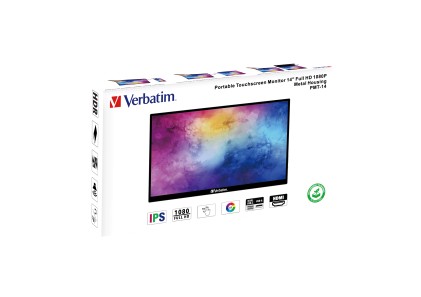 Verbatim Monitor Portatile Pmt-14 Portable Touchscreen Monitor 14 Full Hd 1080P Metal Housing