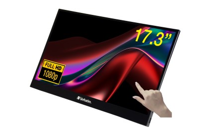 Verbatim 49593 Monitor PC 43,9 cm (17.3") 1920 x 1080 Pixel Full HD LCD Touch screen Nero
