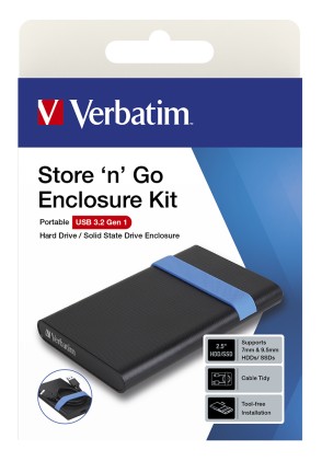 Verbatim Box Esterno Store N Go Enclosure Kit 2.5" Usb 3.2 Gen1