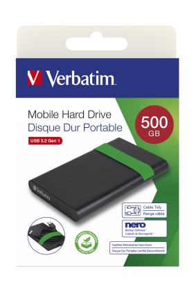 Verbatim Hdd Esterno 500Gb Usb 3.2 Gen Certified Refurbished