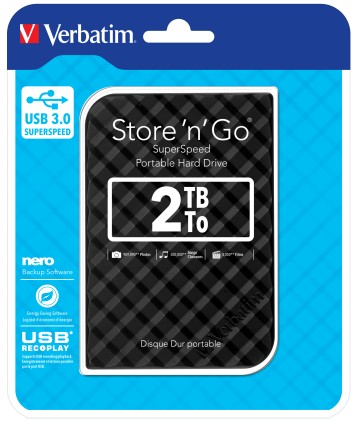 Store 'n' Go USB 3.0 Disco rigido portatile da 2 TB Nero