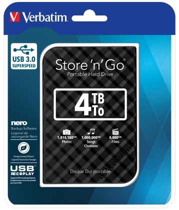 Store 'n' Go USB 3.0 Disco rigido portatile da 4 TB Nero