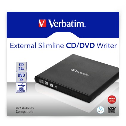 Verbatim Masterizzatore Esterno Dvd Usb2.0 Nero + Software