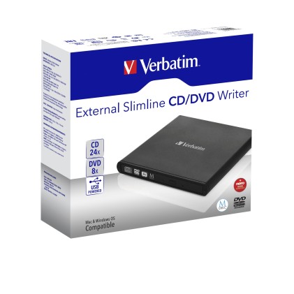 Verbatim Masterizzatore Esterno Dvd Usb2.0 Nero + Software