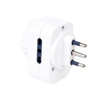 Adattatore Tripolare Vultech AT-05 16A Con Testina Rotante e Tasto On/Off