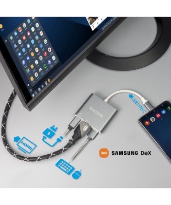 Vultech Adattatore Type-C 1 Hdmi 1 Usb 3.0 1 Pd