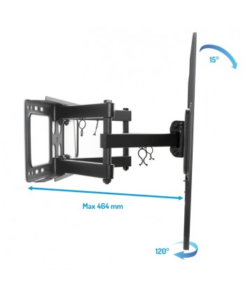 Vultech Braccio Staffa Serie Lite Per Tv Led Lcd E Plasma Da 32 A 70 Con Snodo