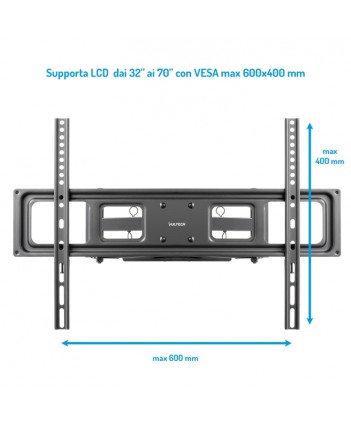 Vultech Braccio Staffa Serie Lite Per Tv Led Lcd E Plasma Da 32 A 70 Con Snodo