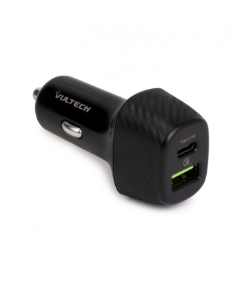 Vultech Caricatore Da Auto Con Usb E Type-C Quickcharge 3.0 Pd (Max 38W)