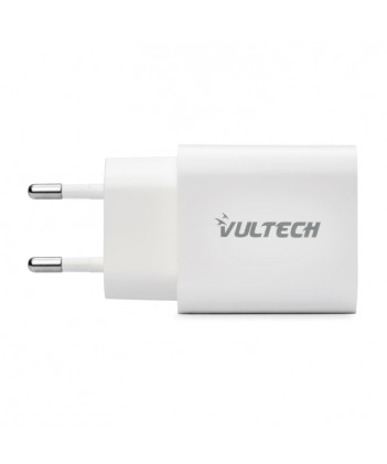 VULTECH CARICATORE ADATTATORE UNIVERSALE 1 PORTA TYPE-C PD20 QC 3.0 20W BIANCO