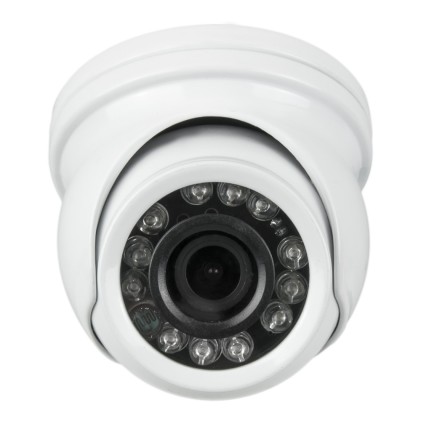 Telecamera Mini Dome AHD Vultech CM-DMM1080AHD-B 1/3" 2 Mpx 1080p 3,6mm 12Pcs Led IR 10M Bianca