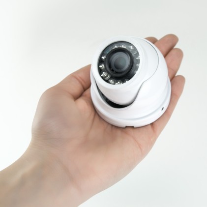 Telecamera Mini Dome AHD Vultech CM-DMM1080AHD-B 1/3" 2 Mpx 1080p 3,6mm 12Pcs Led IR 10M Bianca