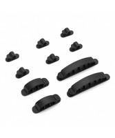 Porta Cavi Da Scrivania Vultech CO-02 In Plastica ABS - Adesivo 3M - 10 Pz