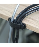 Porta Cavi Da Scrivania Vultech CO-02 In Plastica ABS - Adesivo 3M - 10 Pz