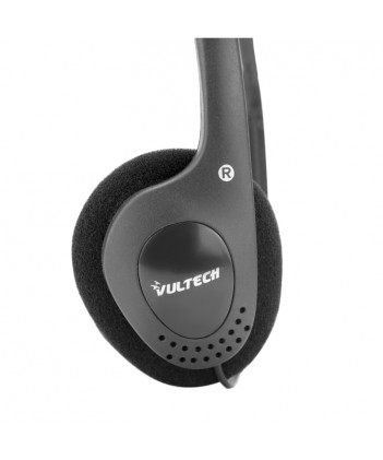 Vultech Cuffie Con Microfono Hs-01 Rev 2.2, Doppio Jack 3,5Mm + Adattatore