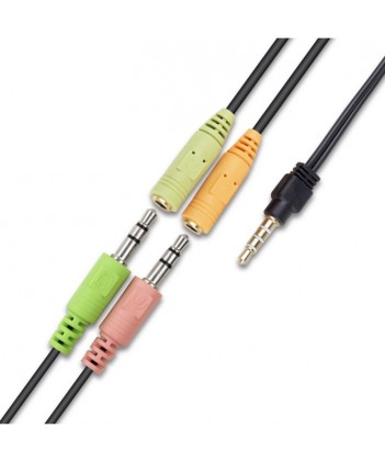 Vultech Cuffie Con Microfono Hs-01 Rev 2.2, Doppio Jack 3,5Mm + Adattatore