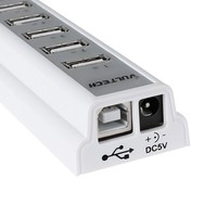 Hub 10 porte USB 2.0 con alimentatore 5V 3,5A - Bianco