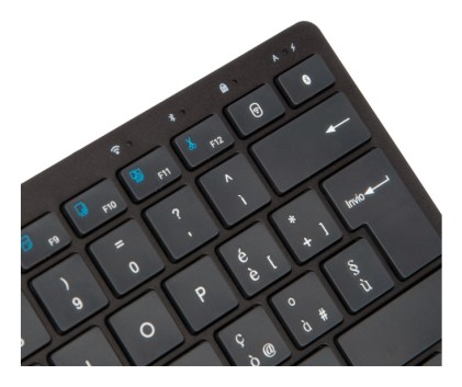 Vultech Tastiera Mini, Slim, Wireless E Bluetooth, Tasti Low Profile A Forbice, Batteria Integrata R
