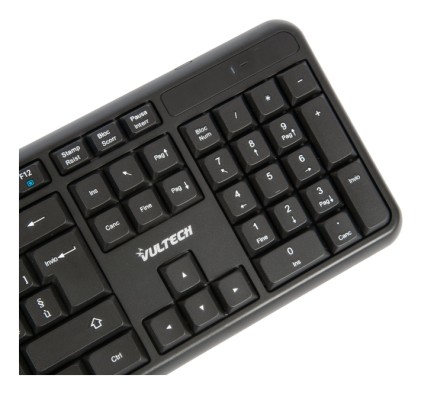 Vultech Tastiera E Mouse Bundle, Wireless, 1600Dpi Regolabili 2,4Ghz