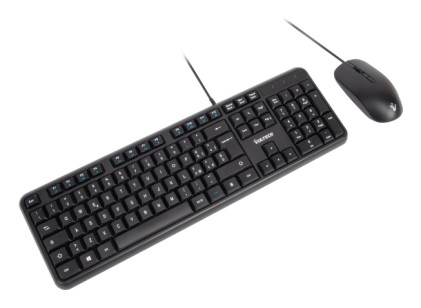Vultech Tastiera E Mouse Bundle, Con Filo Usb, 2000Dpi