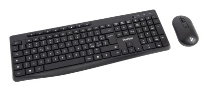 Vultech Tastiera E Mouse Bundle, Wireless Low Profile, Tasti Funzionali, 1600Dpi Regolabili 2,4Ghz