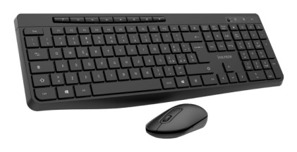 Vultech Tastiera E Mouse Bundle, Wireless Low Profile, Tasti Funzionali, 1600Dpi Regolabili 2,4Ghz