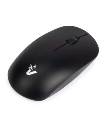 Vultech Mouse Wireless 1600Dpi, Nero, Silenzioso,Batteriea Integrata Ricaricabile,Attacco Type C