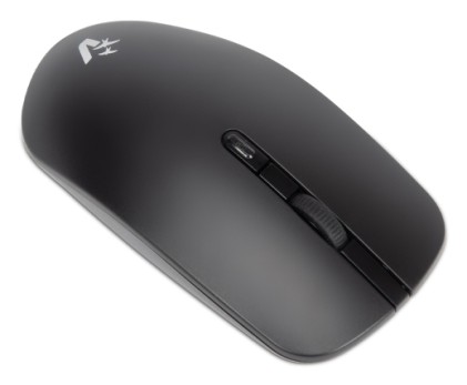 Vultech Mouse Wireless, 1600Dpi Nero Click Silenzioso