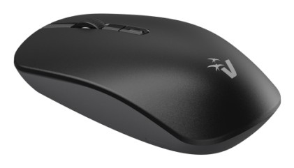 Vultech Mouse Wireless, 1600Dpi Nero Click Silenzioso