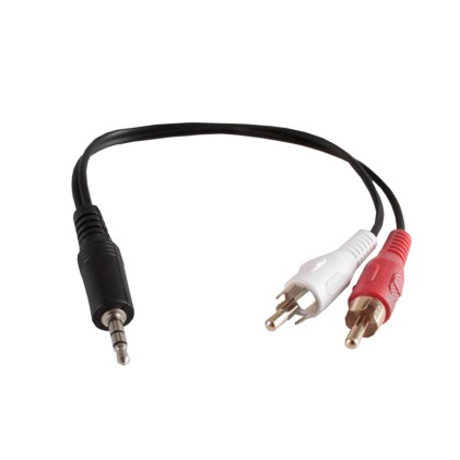 Cavo audio AUX 3.5mm to RCA Maschio 25cm
