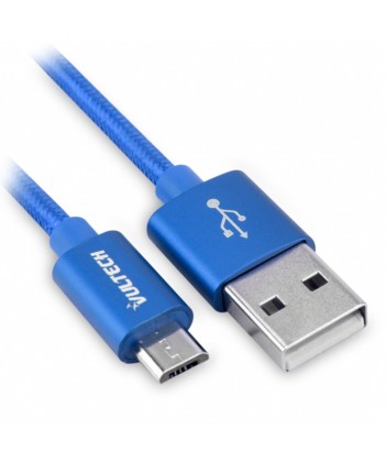 Vultech Cavo Usb To Micro-Usb 2.0 Sm-N31Bl In Nylon 1M - Blu