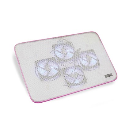 Supporto per Notebook fino a 15.6" Vultech SN-04P Rosa con 4 ventole e porte USB