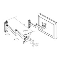 Braccio staffa per monitor tv LED LCD e plasma da 13" a 26" con snodo