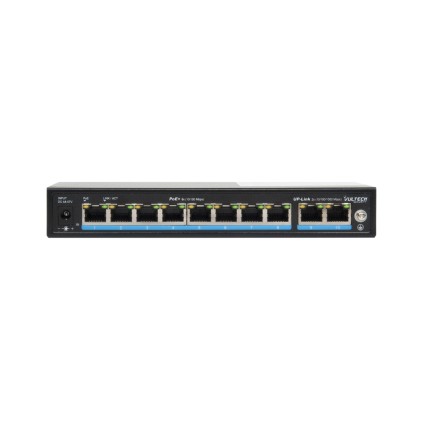 Vultech Switch 8 Porte Poe+ 10/100 Fe + 2 Porte Uplink 10/100/1000 Ge 120W Ai Smart