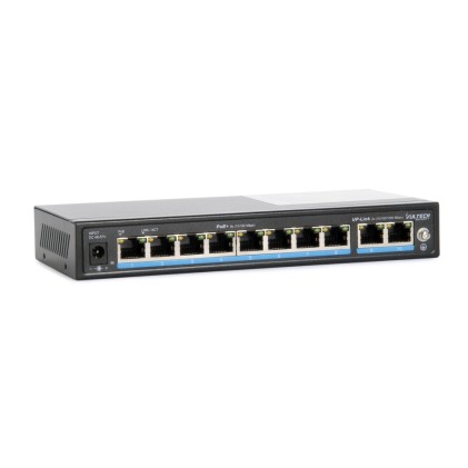 Vultech Switch 8 Porte Poe+ 10/100 Fe + 2 Porte Uplink 10/100/1000 Ge 120W Ai Smart