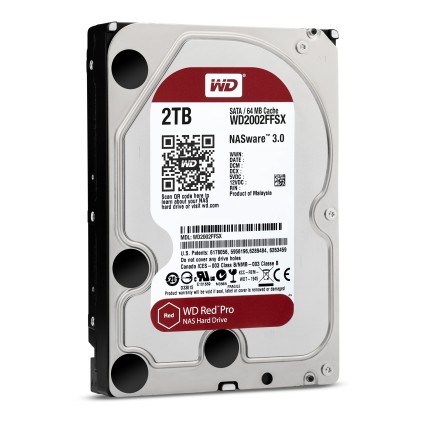 Western Digital Red Pro disco rigido interno 2 TB 7200 Giri/min 64 MB 3.5" Serial ATA III