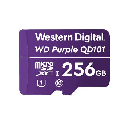 WD Purple 256GB Surveillance microSD XC Class - 10 UHS 1